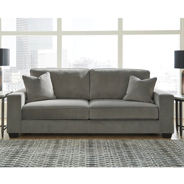 Sofá eclipse 4 puestos gris tela anti fluidos 238x101x96 cm