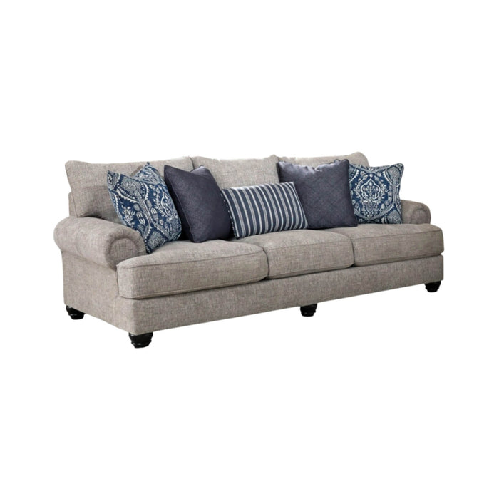 Sofá milán 4 puestos gris tela anti fluidos 246x111x106 cm