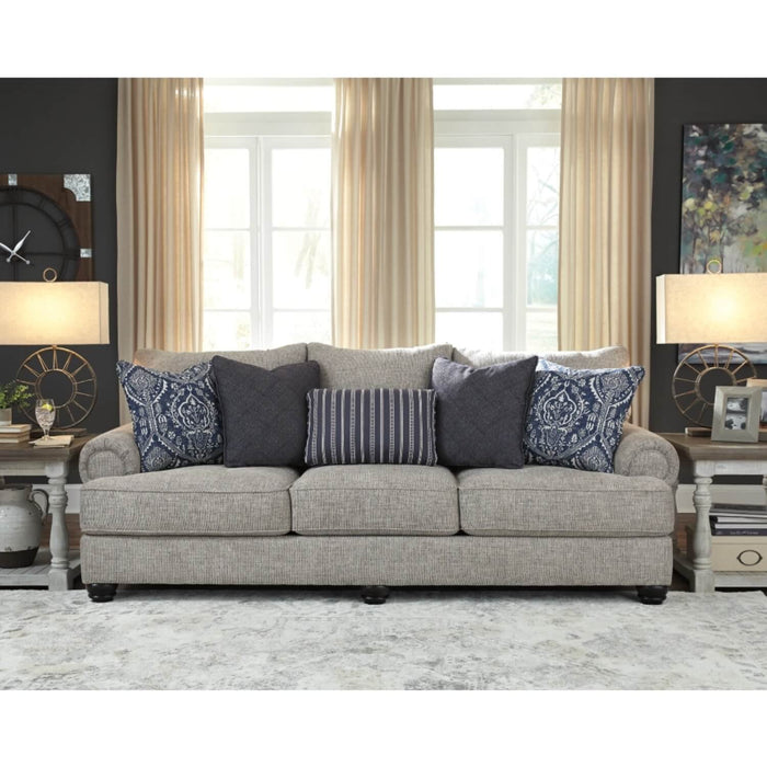 Sofá milán 4 puestos gris tela anti fluidos 246x111x106 cm