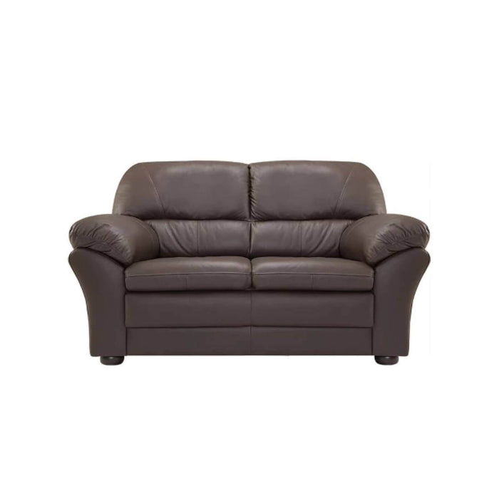 Sofá diamond 2 puestos marrón cuerina 150x85x85 cm