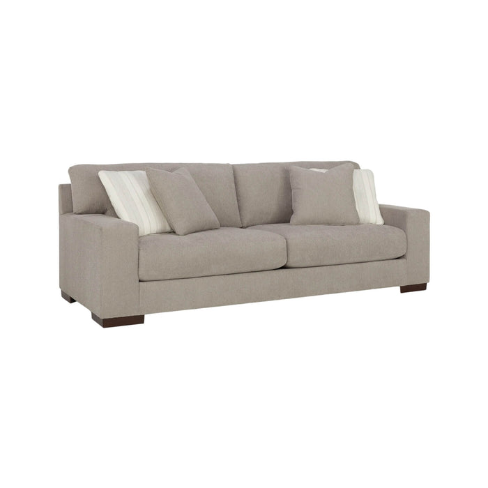 Sofá élite 4 puestos gris tela anti fluidos 243x101x93 cm