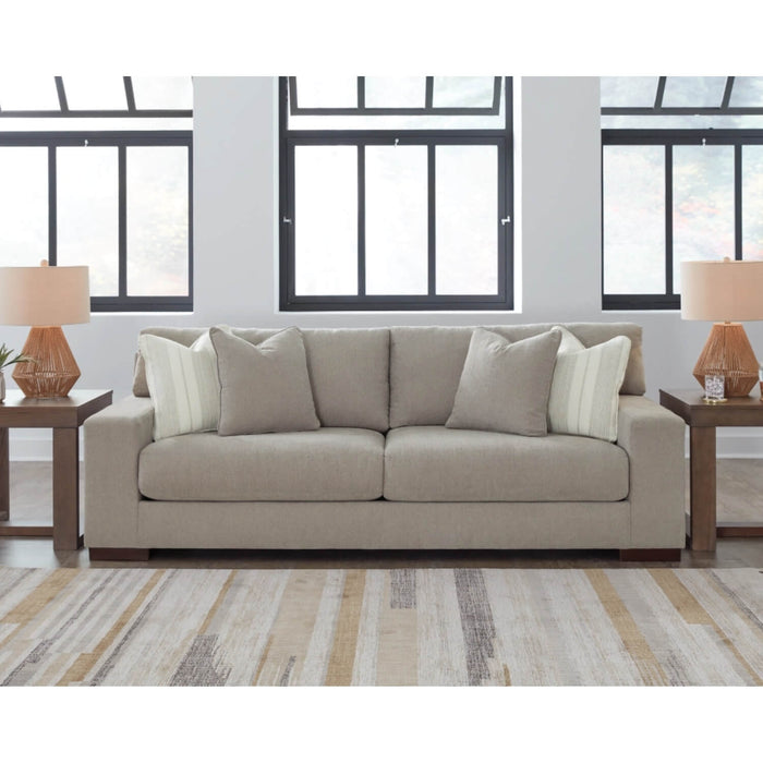 Sofá élite 4 puestos gris tela anti fluidos 243x101x93 cm