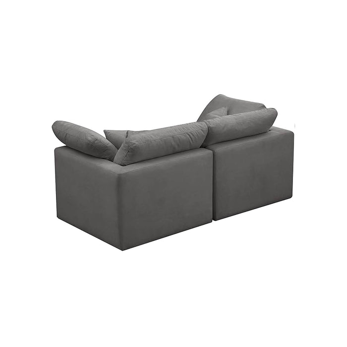 Sofá emperador 3 puestos gris tela pet friendly anti fluidos 200x95x81 cm