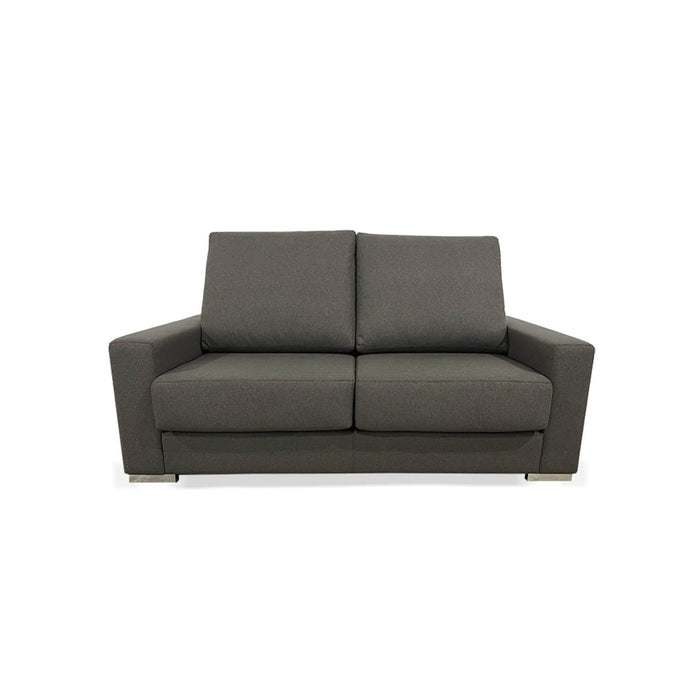Sofá gautam 2 puestos gris tela anti fluidos 160x70x70 cm