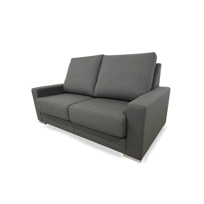 Sofá gautam 2 puestos gris tela anti fluidos 160x70x70 cm