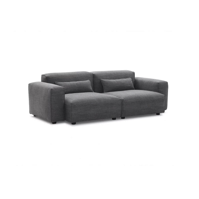 Sofá gianni 3 puestos gris tela anti fluidos 220x110x70 cm