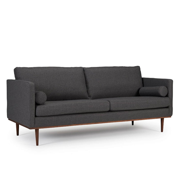 Sofá iron 3 puestos gris tela anti fluidos 201x85x75 cm