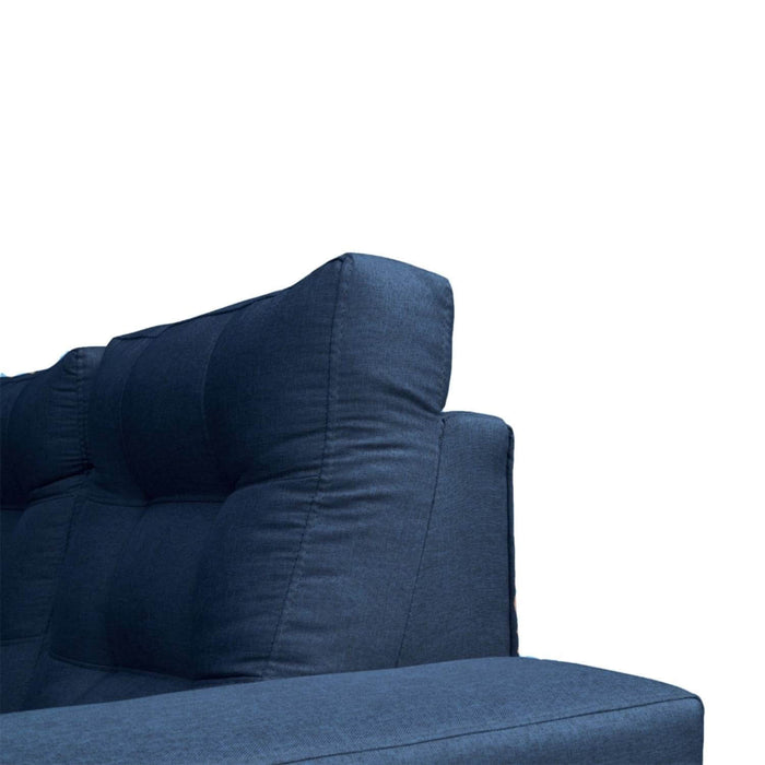 Sofá isa 3 puestos azúl tela anti fluidos 190x85x95 cm