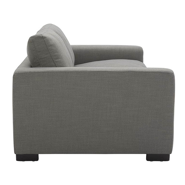 Sofá king 3 puestos gris tela anti fluidos 200x90x80 cm