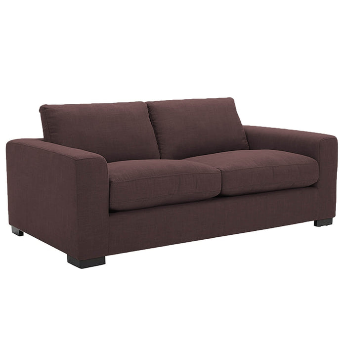 Sofá king 3 puestos marrón tela anti fluidos 200x90x80 cm