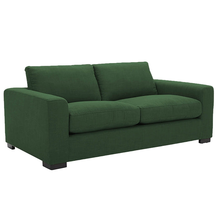 Sofá king 3 puestos verde tela anti fluidos 200x90x80 cm