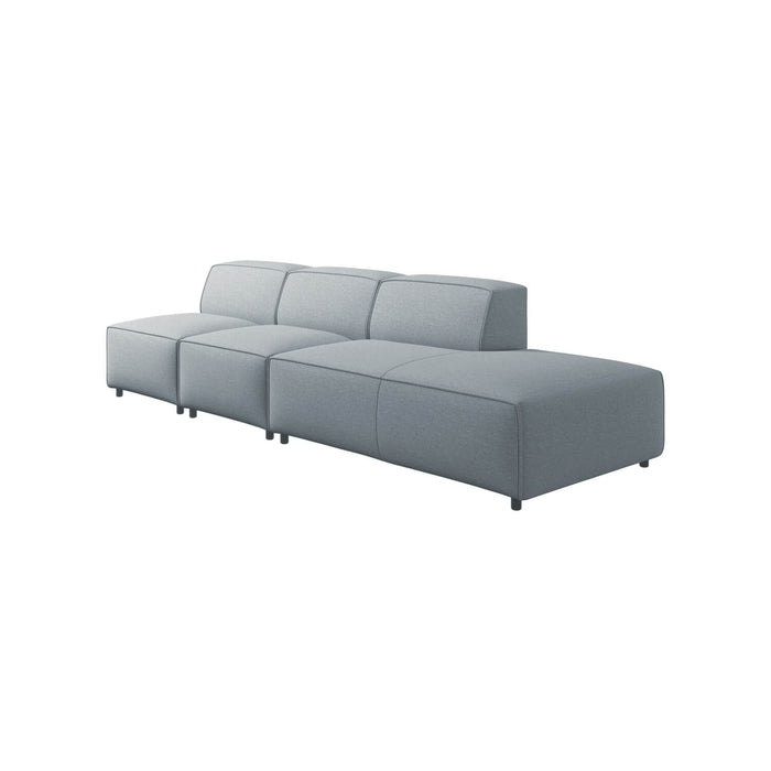 Sofá lorient 4 puestos gris tela anti fluidos 282x93x70 cm