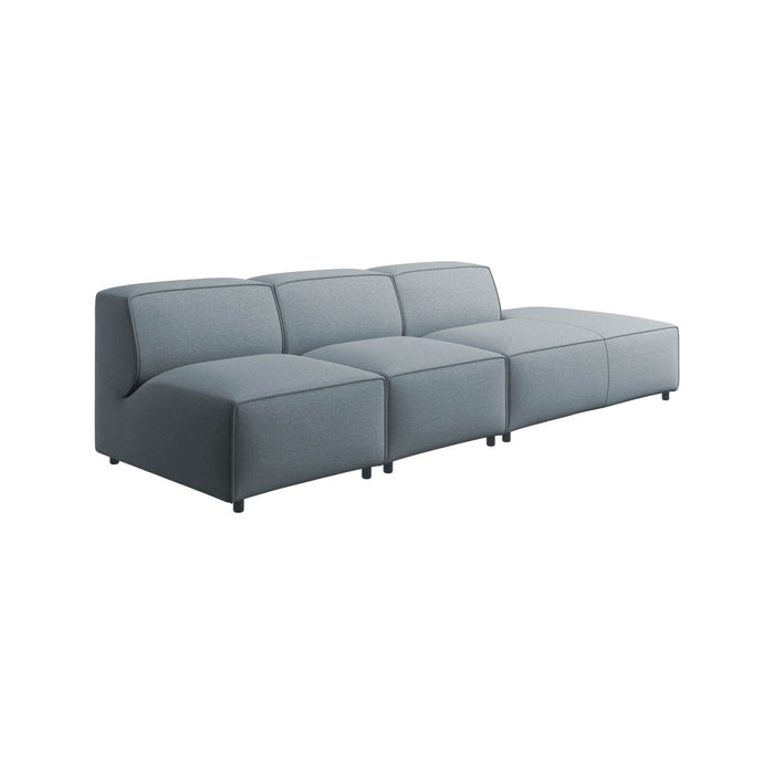 Sofá lorient 4 puestos gris tela anti fluidos 282x93x70 cm