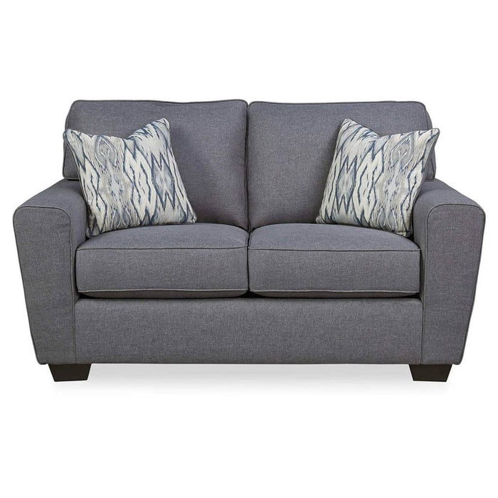 Sofá peña 2 puestos gris tela anti fluidos 160x95x90 cm