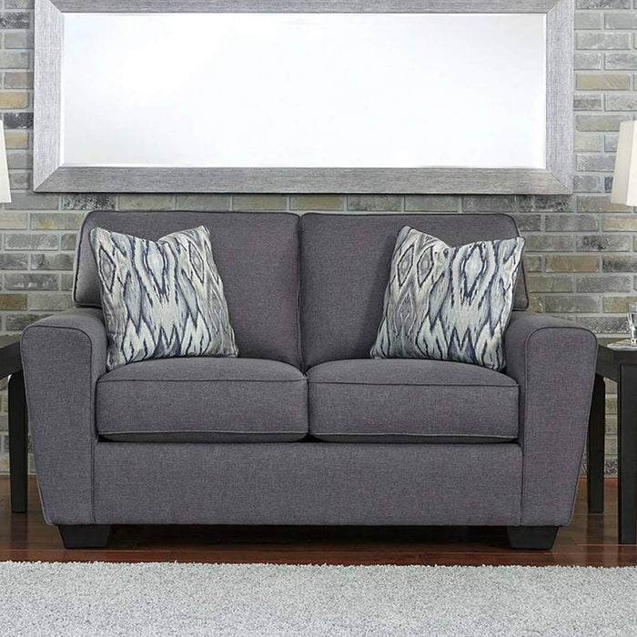 Sofá peña 2 puestos gris tela anti fluidos 160x95x90 cm