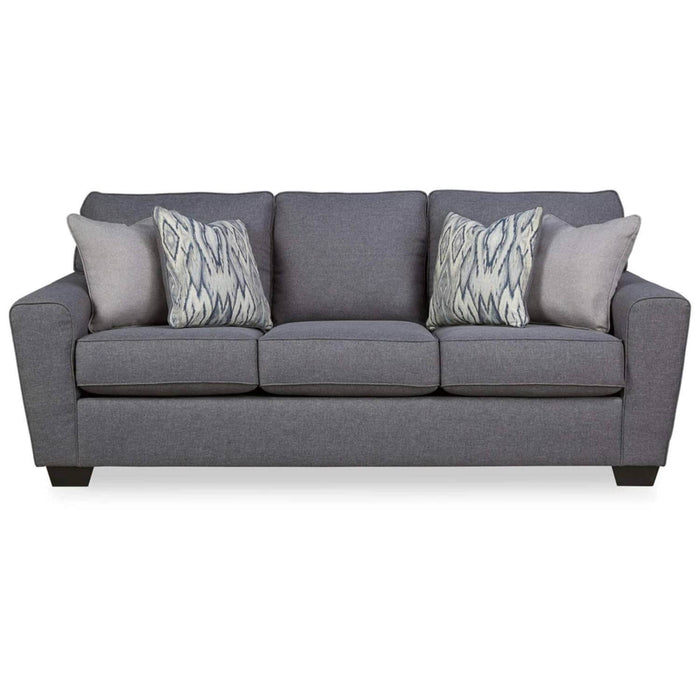 Sofá peña 3 puestos gris tela anti fluidos 220x95x90 cm