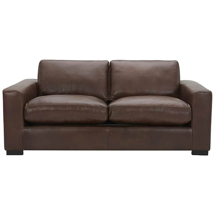 Sofá prestige 3 puestos café cuerina 200x90x80 cm