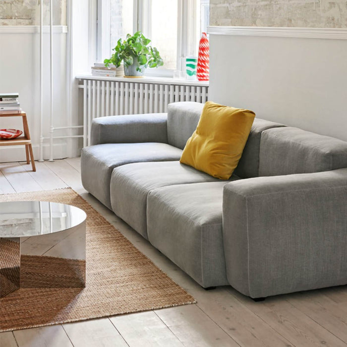 Sofá scott 4 puestos gris tela anti fluidos 278x90x70 cm