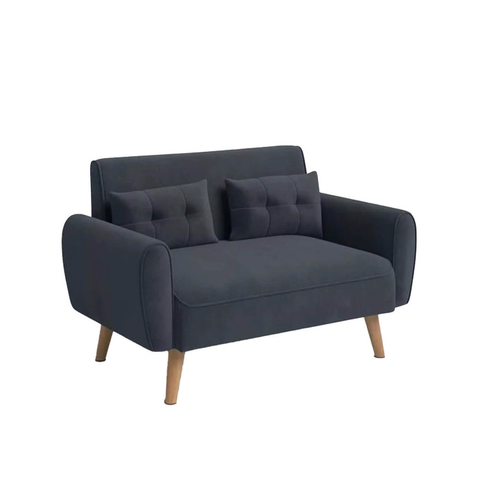 Sofá yiandro 1 puesto gris terciopelo anti fluidos 120x65x75 cm