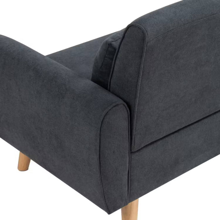 Sofá yiandro 1 puesto gris terciopelo anti fluidos 120x65x75 cm