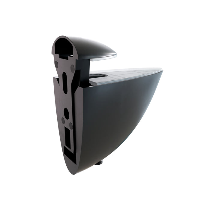 Soporte  pared vidrio 880 negra 75 mm