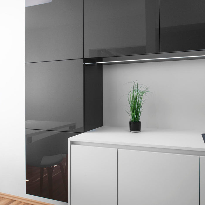 Canto semirigido alto brillo color gris meteoro