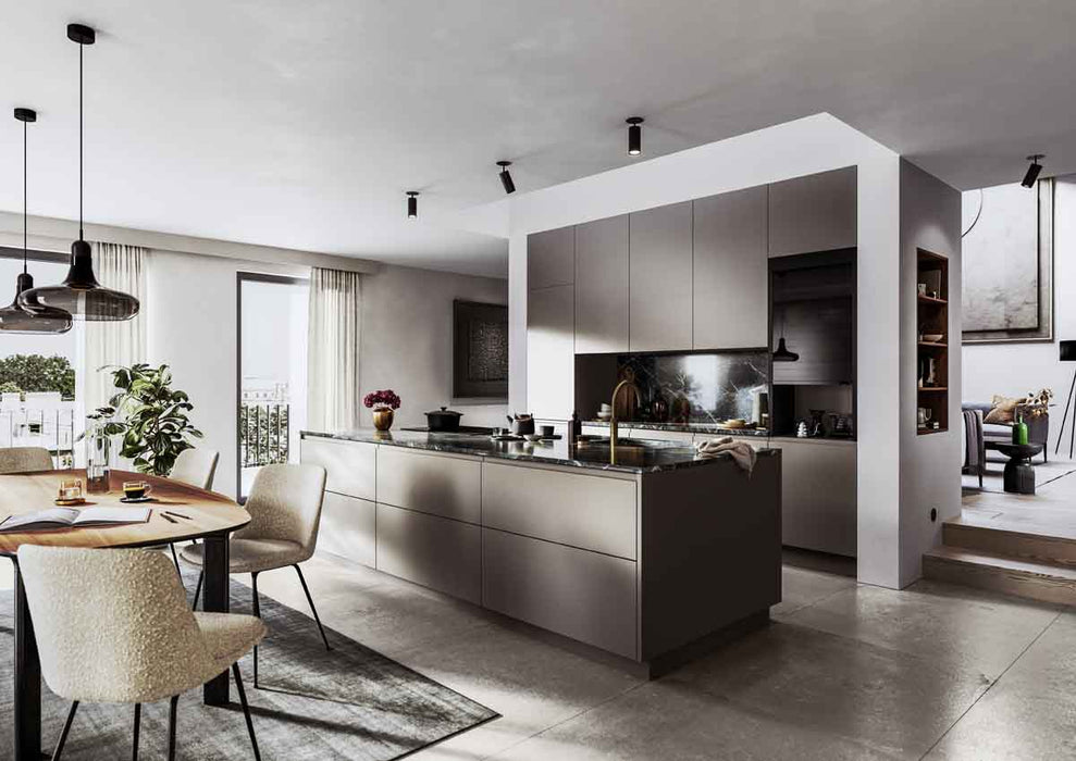 Tablero MDF laminado brillante titanium metallic estandar Rauvisio Brilliant