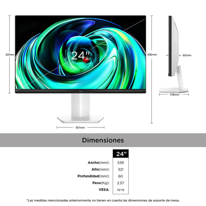tecnologia computacion monitor 24 pulgadas g54 mini led tcl 24g54 mp madecentro