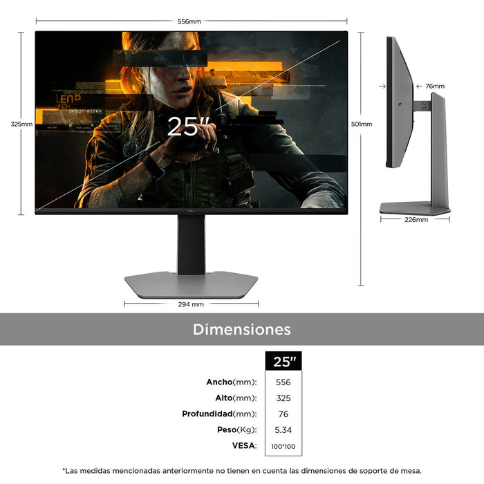 tecnologia computacion monitor 25 pulgadas g64 mini led tcl 25g64 mp madecentro
