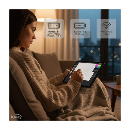 tecnologia computacion tablet 11 pulgadas kalley flex 256gb 4g gris ktab11p256 mp madecentro