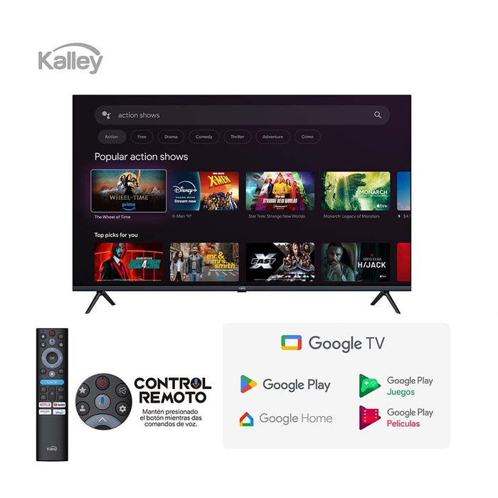 tecnologiatelevisorkalley43inmaxled4kuhdsmarttvgoogle43g31543g315madecentro