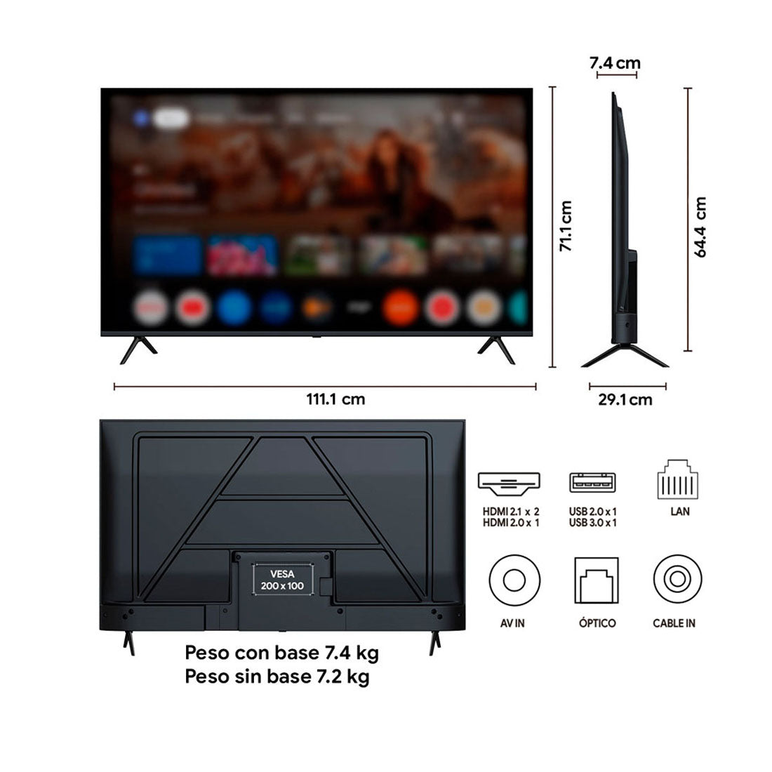 tecnologiatelevisorkalley50inmaxled4kuhdsmarttvgoogle50g31550g315madecentro