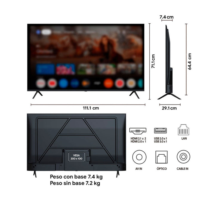 tecnologiatelevisorkalley50inmaxled4kuhdsmarttvgoogle50g31550g315madecentro