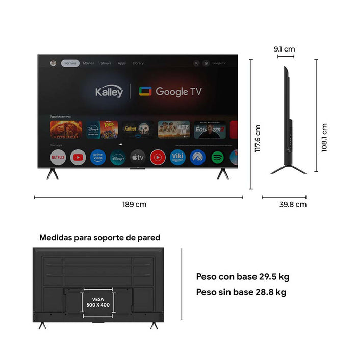 tecnologiatelevisorkalley85inqled4kuhdsmarttvgoogle85gq40585gq405madecentro