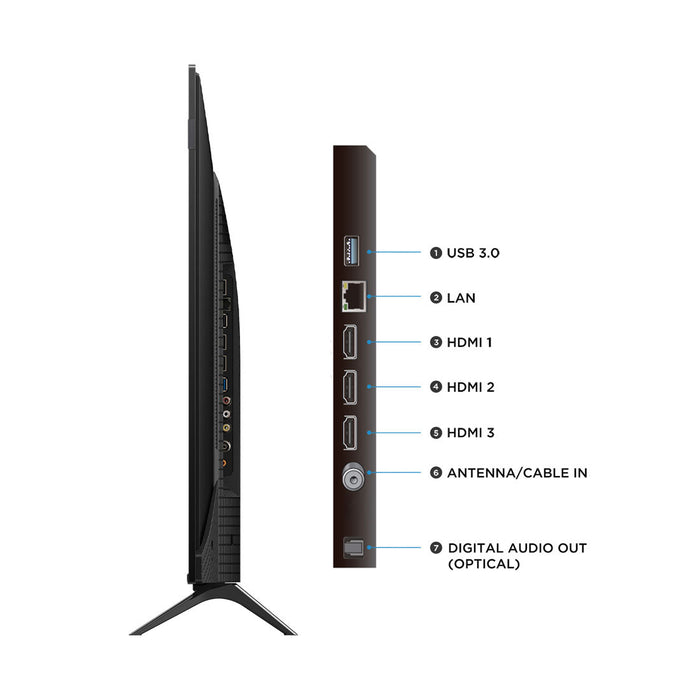 tecnologia tv y video televisor 43 pulgadas p7l 4k qled tcl madecentro