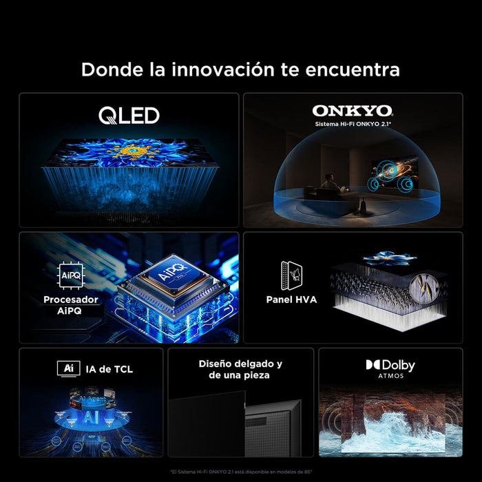 tecnologia televisor 85 pulgadas p7l 4k qled tcl madecentro