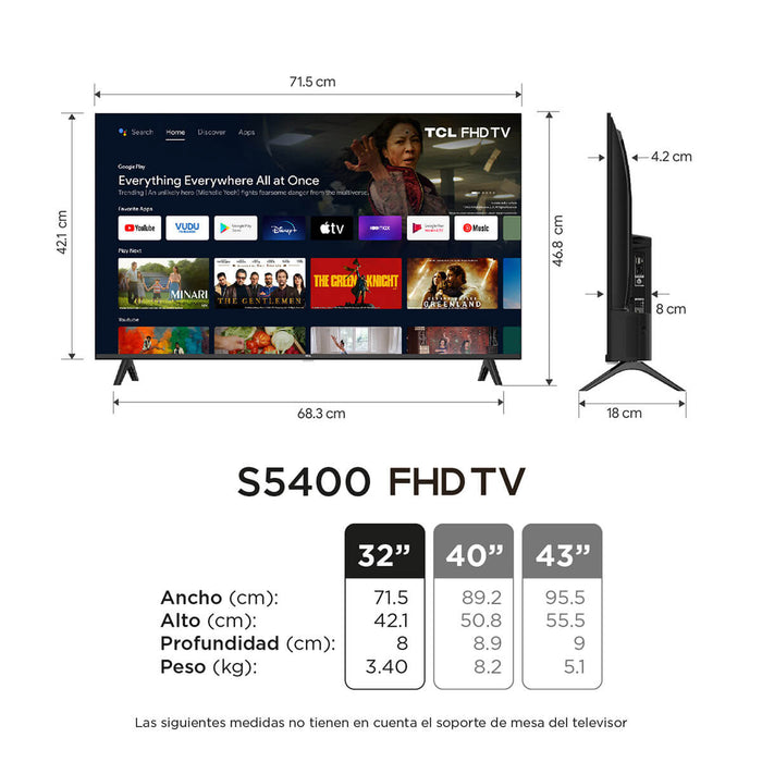 Televisor de 32"  Full HD