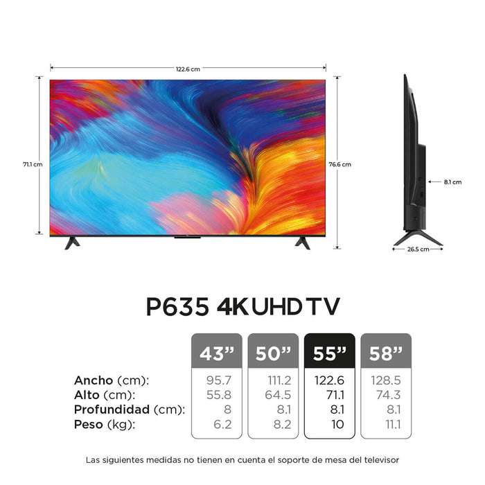 Televisor de 55" 4k ultra HD