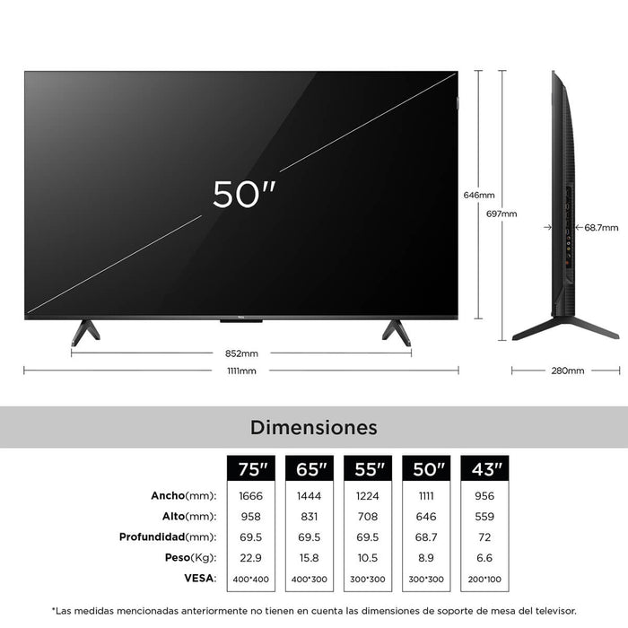 Televisor de 50" QLED 4k UHD