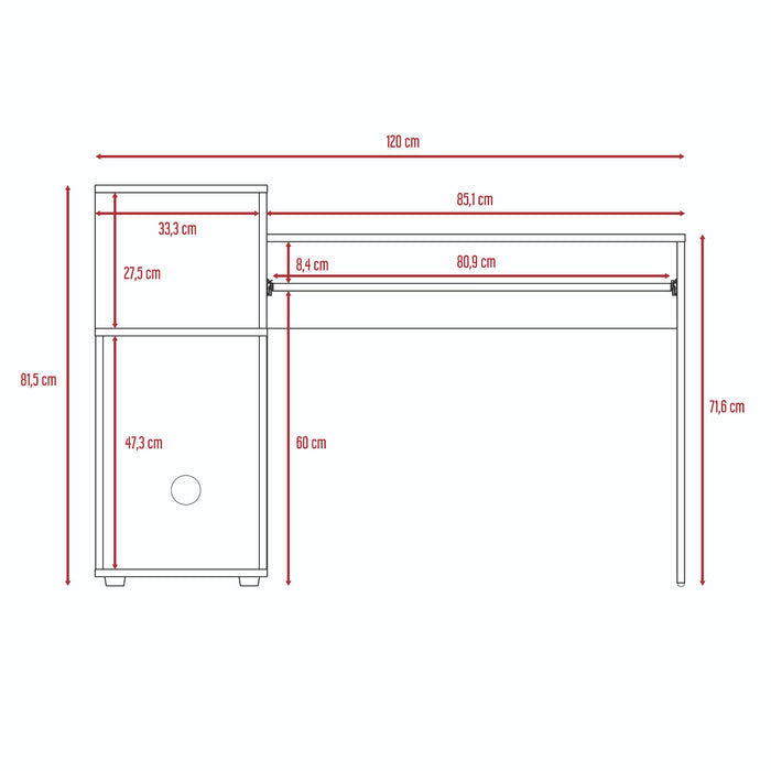 Combo para oficina galicia, incluye escritorio y biblioteca