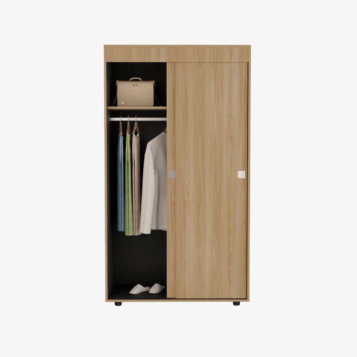 Closet Angelo, Fresno Europeo y Wengue, con Dos Puertas Corredizas