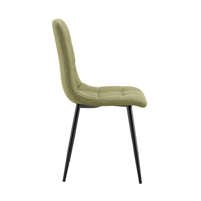 Set de 4 Sillas Flex, Color Verde, Con espaldar y diseño Moderno