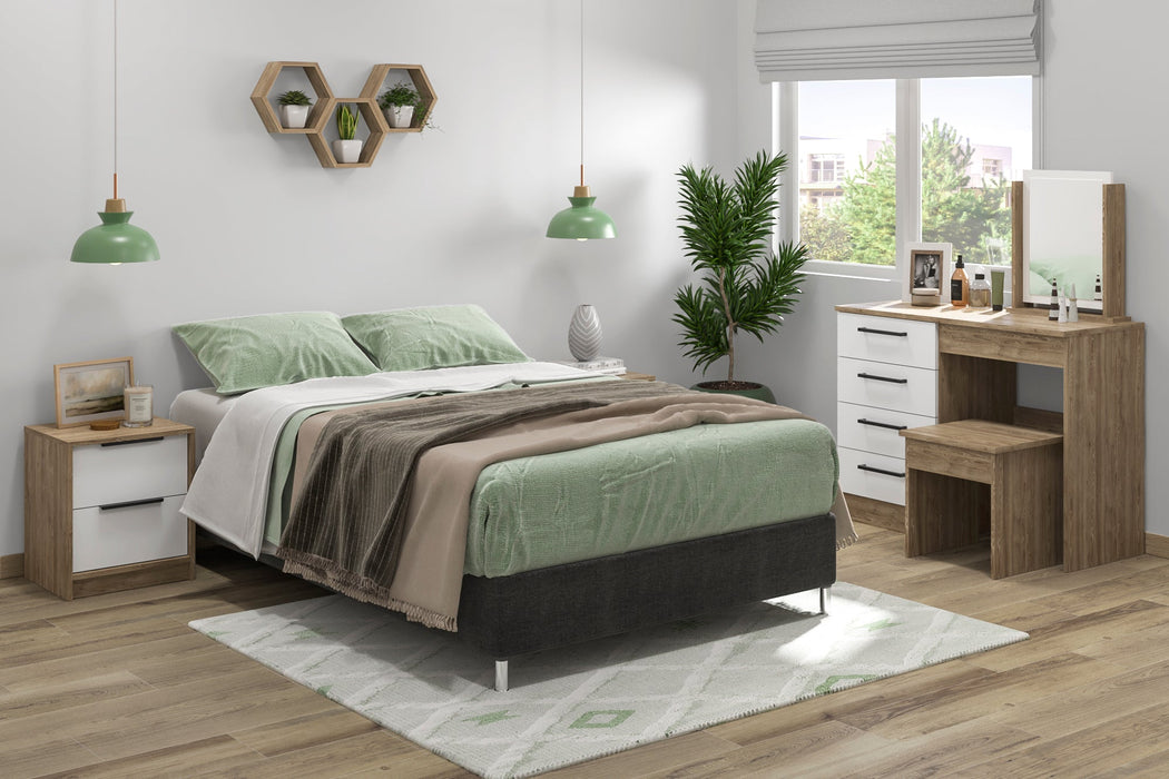 Combo Para Habitación Tobit, Incluye Base Cama Semidoble y Colchón