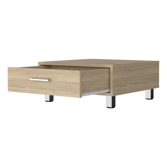 Mesa de Centro Ascher, Beige, con Un Cajón