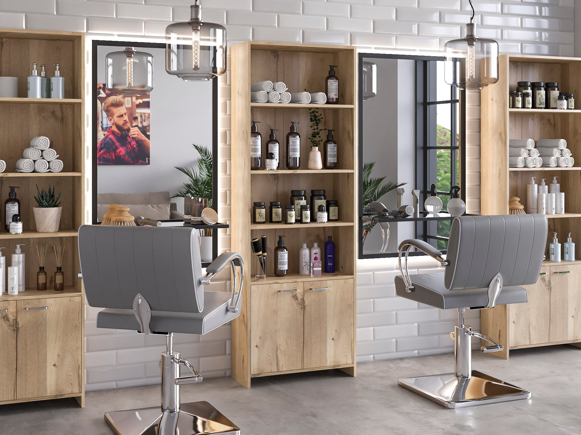 Estantería Milán, Café Claro, con Dos Puertas Abatibles y Manijas Metálicas