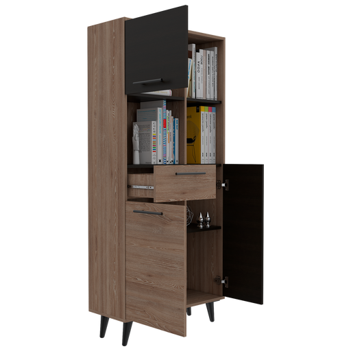 Biblioteca Peralta, Miel y Wengue, con Tres Puertas y Un Cajón