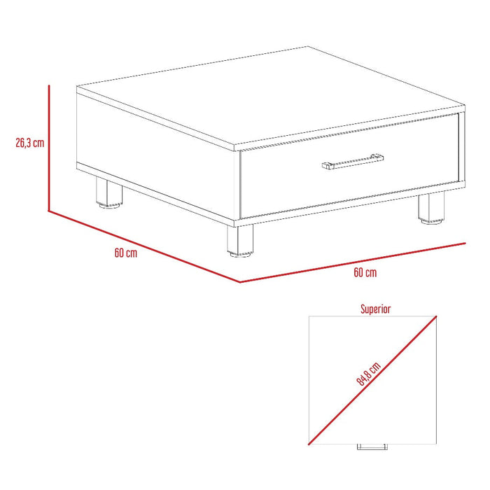 Combo Para Sala Marbella, Incluye Mesa Para Tv Y Mesa De Centro.