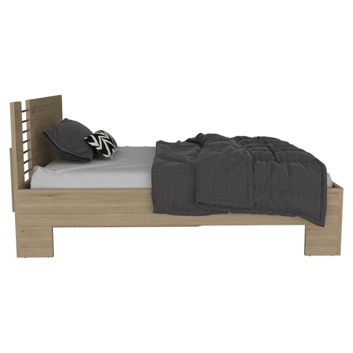 Cama Doble Ennis, Beige, Incluye Tendido de Tablas