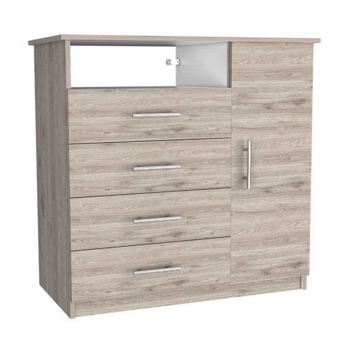 Organizador barlovento humo y blanco con cuatro cajones para