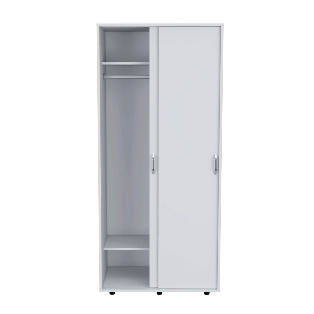 Closet irmac, blanco duqueza, con dos puertas deslizables Madecentro